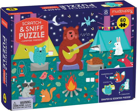 Puzzle 60 Scratch and Sniff Campfire Friends
