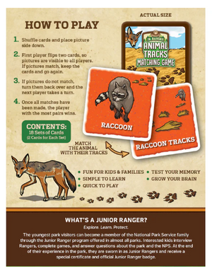 Jr. Ranger Animal Track Matching Game