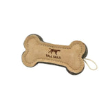 Tall Tails Natural Leather & Wool Bone Toy
