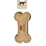 Tall Tails Natural Leather & Wool Bone Toy