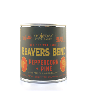 Beavers Bend - 16 oz Soy Wax Candle: Oklahoma State Parks Collection