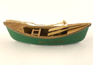 Canoe Ornament - Green