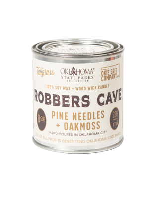 Robbers Cave - 8 oz Soy Wax Candle: Oklahoma State Parks Collection