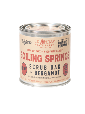 Boiling Springs - 8 oz Soy Wax Candle: Oklahoma State Parks Collection